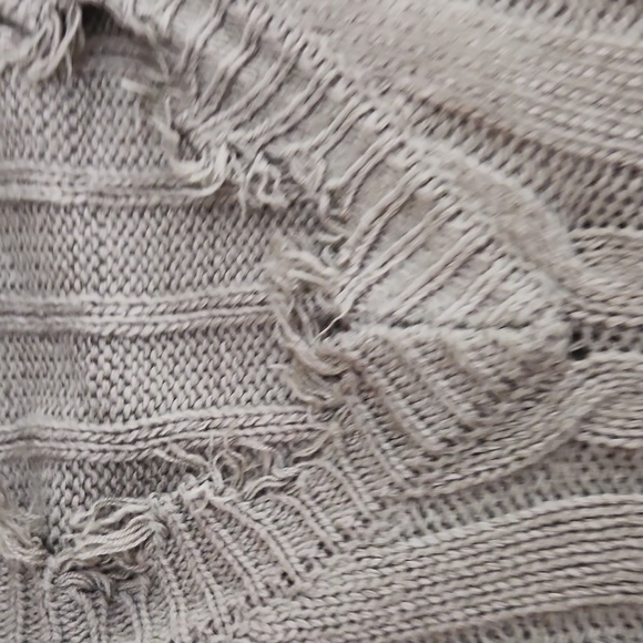 Jolt Sweater Womend Size M Cropped Ribbed Cable Knit Fringe Green - Picture 8 of 13